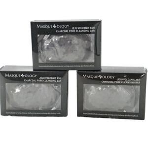 3 Masqueology Jeju Volcanic Ash Chemical Pore Cleansing Bar 3.52 oz K Beauty